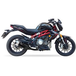 BENELLI BJ 300 GS - BN 302 L3XB SLIP ON - DUAL HYPERLOW BLACK XL