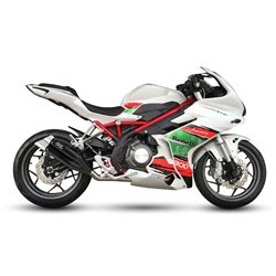 BENELLI BJ 300 GS-C - BN 302 R L3XB SLIP ON - DUAL HYPERLOW BLACK XL