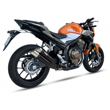HONDA CB 500 F 19-20 (PC63) L3XB SLIP ON - DUAL HYPERLOW BLACK XL