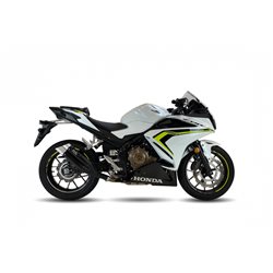 HONDA CB 500 F 2021 (PC63) L3XB SLIP ON - DUAL HYPERLOW BLACK XL