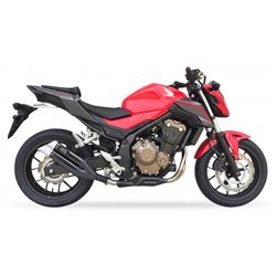 HONDA CBR 500 R 16-18 (PC57) L3XB SLIP ON - DUAL HYPERLOW BLACK XL