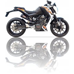 KTM DUKE 390 12-16 OVC11SSB SLIP ON - DUAL UNDER SEAT BLACK