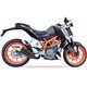 KTM DUKE 390 12-16 L3XB SLIP ON - DUAL HYPERLOW BLACK XL