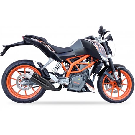 KTM DUKE 390 12-16 L3XB SLIP ON - DUAL HYPERLOW BLACK XL