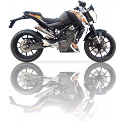 KTM DUKE 125 - 200 11-16 OVC11SS SLIP ON - DUAL UNDER SEAT