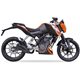 KTM DUKE 125 - 200 11-16 L3XB SLIP ON - DUAL HYPERLOW BLACK XL