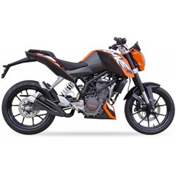 KTM DUKE 125 - 200 11-16 L3XB SLIP ON - DUAL HYPERLOW BLACK XL