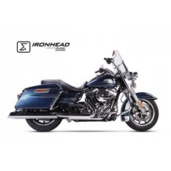 H-D TOURING ROAD KING 2017-2021 HC2-1C SLIP ON (RIGHT MUFFLER) - IRONHEAD ROUND CHROME