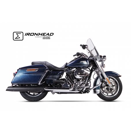 H-D TOURING ROAD KING 2017-2021 HC2-1B SLIP ON (RIGHT MUFFLER) - IRONHEAD ROUND BLACK