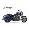 H-D TOURING ROAD KING 2017-2021 HC2-1B SLIP ON (RIGHT MUFFLER) - IRONHEAD ROUND BLACK