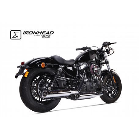 H-D SPORTSTER XL 883 2004-2013 HC1-3C SLIP ON (LOWER MUFFLER) - IRONHEAD ROUND CHROME