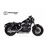 H-D SPORTSTER XL 1200 2014-2016 HC1-3C SLIP ON (UPPER MUFFLER) - IRONHEAD ROUND CHROME