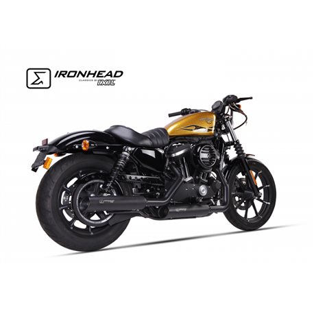 H-D SPORTSTER XL 1200 2004-2013 HC1-3B SLIP ON (LOWER MUFFLER) - IRONHEAD ROUND BLACK