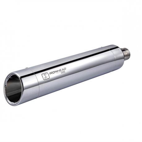 H-D SOFTAIL FAT BOY 2006-2016 HC1-3C SLIP ON (UPPER MUFFLER) - IRONHEAD ROUND CHROME