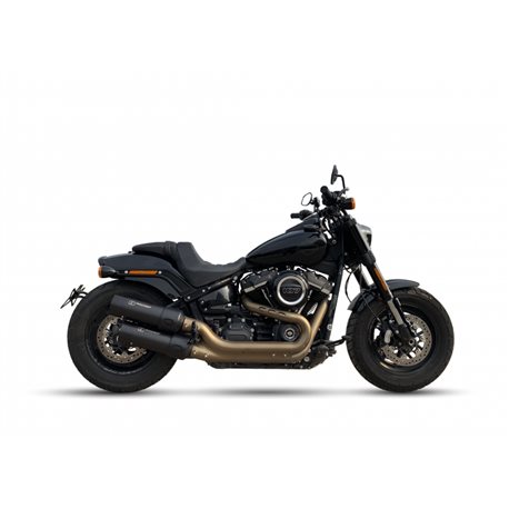 H-D FAT BOB 18-20 HC2-2B SLIP ON (UPPER MUFFLER) - IRONHEAD ROUND BLACK