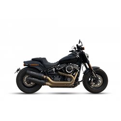 H-D FAT BOB 18-20 HC2-2B SLIP ON (LOWER MUFFLER) - IRONHEAD ROUND BLACK