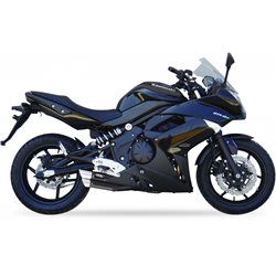 KAWASAKI ER-6 05-11 (EX650A C D - ER650A C D) L3XB SLIP ON - DUAL HYPERLOW BLACK XL