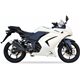 KAWASAKI NINJA 250 R 08-12 (EX250K) L3XB SLIP ON - DUAL HYPERLOW BLACK XL