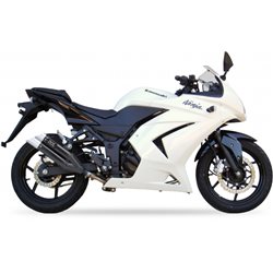 KAWASAKI NINJA 250 R 08-12 (EX250K) L3XB SLIP ON - DUAL HYPERLOW BLACK XL
