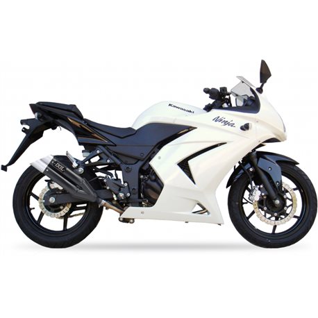 KAWASAKI NINJA 250 R 08-12 (EX250K) L3XB SLIP ON - DUAL HYPERLOW BLACK XL