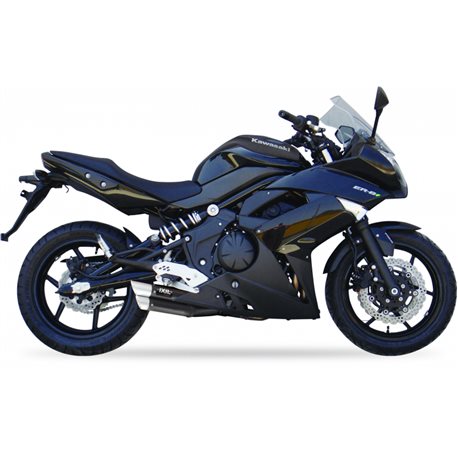 KAWASAKI VERSYS 650 06-14 (LE650A C D E) L3XB SLIP ON - DUAL HYPERLOW BLACK XL