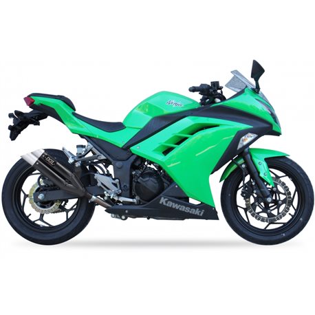 KAWASAKI Z 300 (EX300A) L3XB SLIP ON - DUAL HYPERLOW BLACK XL