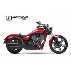 VICTORY VEGAS - HAMMER 06-16 HC1-2B SLIP ON (LOWER MUFFLER) - IRONHEAD ROUND BLACK