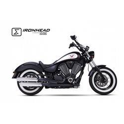 VICTORY VEGAS - HAMMER 06-16 HC1-2C SLIP ON (LOWER MUFFLER) - IRONHEAD ROUND CHROME