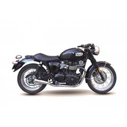 TRIUMPH BONNEVILLE - T100 865 OVC11SS SLIP ON (LEFT MUFFLER) - IRONHEAD CONICAL MATT INOX