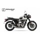 TRIUMPH BONNEVILLE T100 / BLACK 18-20 (DB01) OVC11SS SLIP ON (LEFT MUFFLER) - IRONHEAD CONICAL MATT INOX