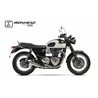TRIUMPH BONNEVILLE T100 / BLACK 18-20 (DB01) OVC11SS SLIP ON (RIGHT MUFFLER) - IRONHEAD CONICAL MATT INOX