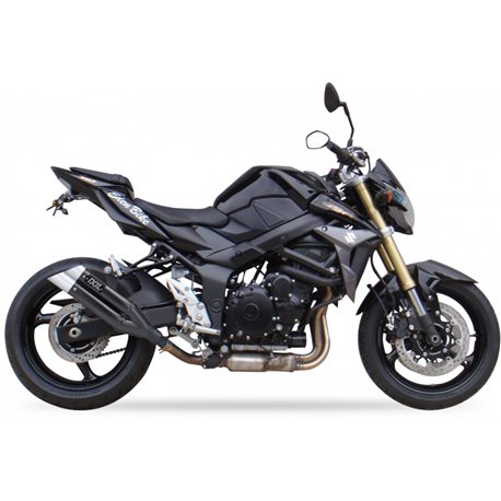 SUZUKI GSR 750 11-16 (C5) L3XB SLIP ON - DUAL HYPERLOW BLACK XL