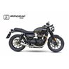 TRIUMPH STREET CUP (DZ01) OVC11SS SLIP ON (LEFT MUFFLER) - IRONHEAD CONICAL MATT INOX