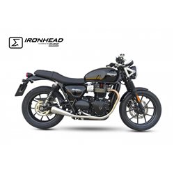 TRIUMPH STREET TWIN 16-20 (DP01) OVC11SS SLIP ON (LEFT MUFFLER) - IRONHEAD CONICAL MATT INOX