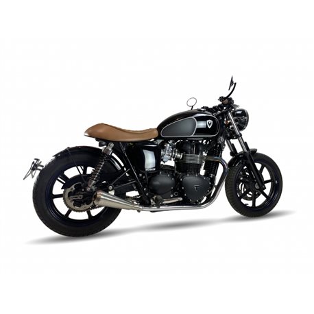 TRIUMPH THRUXTON 1200 - THRUXTON R 16-20 (DE01) OVC11SB SLIP ON (RIGHT MUFFLER) - IRONHEAD CONICAL BLACK