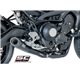 YAMAHA MT-09 (2014 - 2016) Línea de escape completa 3-1 acero inoxidable, con escape Conic acero inoxidable, negro mate