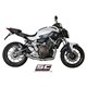 YAMAHA MT-07 (2013 - 2016) Línea de escape completa 2-1 acero inoxidable, con escape Conic acero inoxidable