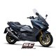 YAMAHA TMAX 560 (2022 - 2024) Línea de escape completa 2-1 acero inoxidable, negro mate, con escape SC1-R carbono