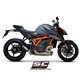 KTM 1290 SUPER DUKE R (2020) - Euro 4 Escape CR-T carbono, con malla antipiedras