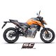 KTM 790 DUKE (2023 - 2024) Escape CR-T M2 carbono, con malla antipiedras