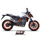 KTM 890 DUKE (2020) - Euro 4 Escape CR-T M2 carbono, con malla antipiedras