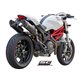 DUCATI MONSTER 1100 - S (2009 - 2010) Par de escapes Oval carbono
