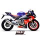 APRILIA RS 660 (2020 - 2024) Línea de escape completa 2-1 acero inoxidable, con escape SC1-R titanio