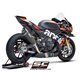 APRILIA RSV4 (2021 - 2024) - FACTORY Línea de escape completa 4-2-1 titanio, con escape SC1-R carbono (350 mm)