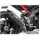 TRIUMPH SPEED TRIPLE 1050 (2011 - 2015) Escape Oval carbono, posición baja