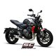 TRIUMPH TRIDENT 660 (2021 - 2024) Línea de escape completa 3-1 acero inoxidable, con escape S1 titanio