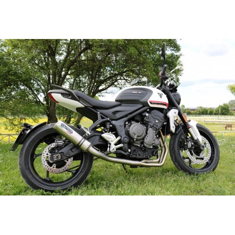 TRIUMPH TRIDENT 660 2021 - 2024 ESCAPE GPR M3 TITANIUM NATURAL SISTEMA HOMOLOGADO CON CATALIZADOR INCLUIDO