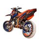 KTM LC4 640 ENDURO - ADVENTURE - SUPERMOTO 2003 - 2006 ESCAPE GPR FURORE NERO SISTEMA HOMOLOGADO