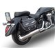 YAMAHA XVS 1300 MIDNIGHT STAR 2006 - 2014 ESCAPE GPR INOX OVAL BOMB SISTEMA HOMOLOGADO