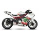BENELLI BJ 300 GS-C - BN 302 R L3XB SLIP ON - DUAL HYPERLOW BLACK XL